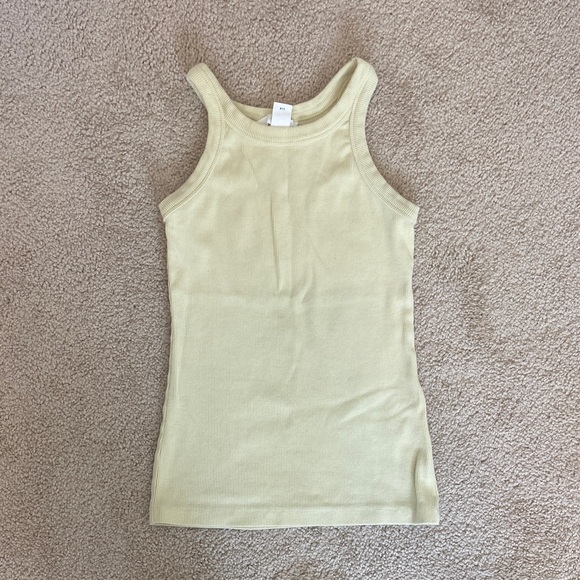 H&M | Tops | Yellow Ribbed Tank Top | Poshmark